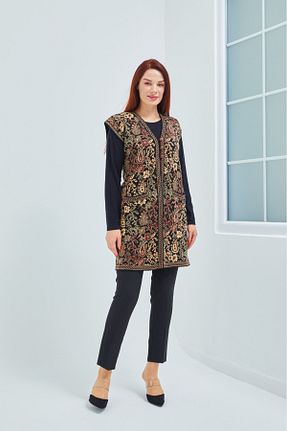 جلیقه قهوه ای زنانه رگولار Elçelya Moda - کد 367934435