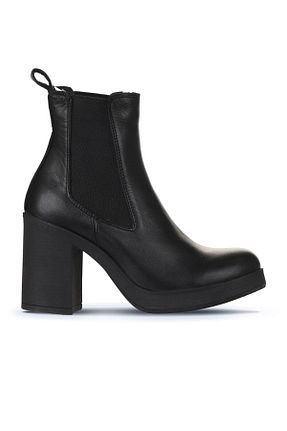 بوت / نیم بوت مشکی زنانه چرم خالص Bueno Shoes - کد 771955296