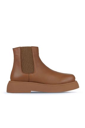 بوت / نیم بوت قهوه ای زنانه چرم خالص Bueno Shoes - کد 776079647