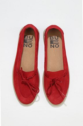 بابت قرمز زنانه چرم خالص Bueno Shoes - کد 316160085
