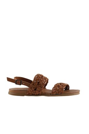 صندل قهوه ای زنانه پاشنه تخت Bueno Shoes - کد 341089407