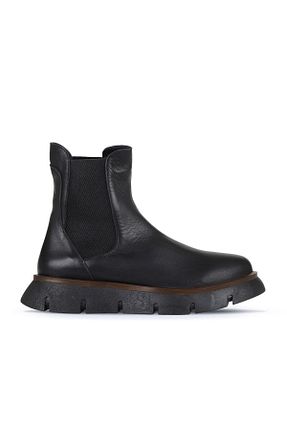 بوت / نیم بوت مشکی زنانه چرم خالص Bueno Shoes - کد 772437477