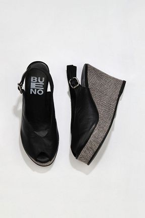 صندل مشکی زنانه پاشنه پر Bueno Shoes - کد 345309246