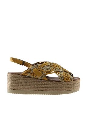 صندل زرد زنانه پاشنه پر Bueno Shoes - کد 316160477