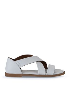صندل سفید زنانه پاشنه تخت Bueno Shoes - کد 666580657