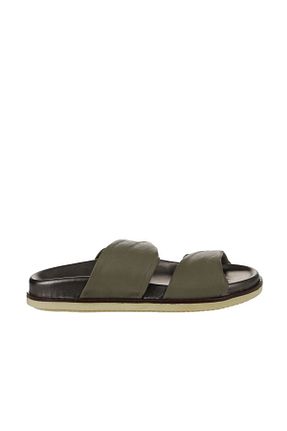 دمپائی خاکی زنانه چرم خالص Bueno Shoes - کد 774234472
