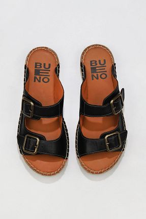 دمپائی مشکی زنانه چرم خالص Bueno Shoes - کد 345869744