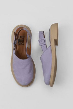 صندل بنفش زنانه پاشنه تخت Bueno Shoes - کد 667226554