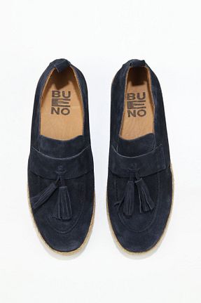کفش کژوال سرمه ای مردانه چرم خالص Bueno Shoes - کد 131952243