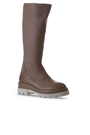 چکمه قهوه ای زنانه چرم خالص Bueno Shoes - کد 387685687
