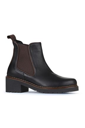 بوت / نیم بوت مشکی زنانه چرم خالص Bueno Shoes - کد 776079654