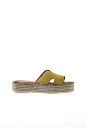 دمپائی زرد زنانه چرم خالص Bueno Shoes - کد 353450644