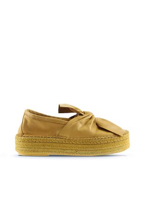 کفش اسپادریل زرد زنانه چرم خالص Bueno Shoes - کد 309454908