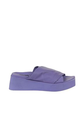 دمپائی بنفش زنانه چرم خالص Bueno Shoes - کد 774836845