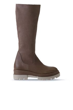 چکمه قهوه ای زنانه چرم خالص Bueno Shoes - کد 387685687