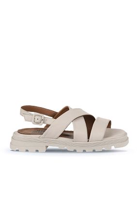 صندل بژ زنانه پاشنه تخت Bueno Shoes - کد 815735592