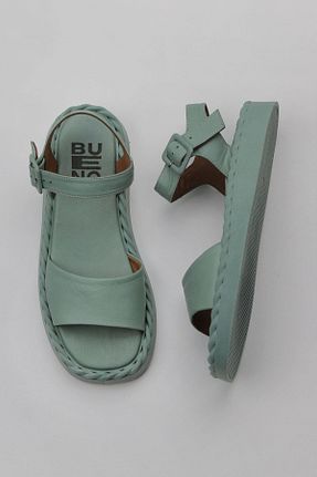 صندل سبز زنانه پاشنه پر Bueno Shoes - کد 773781814