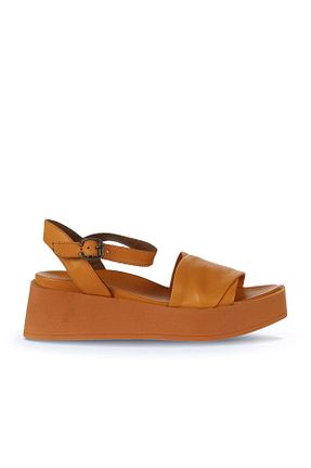 صندل نارنجی زنانه پاشنه پر Bueno Shoes - کد 774835384