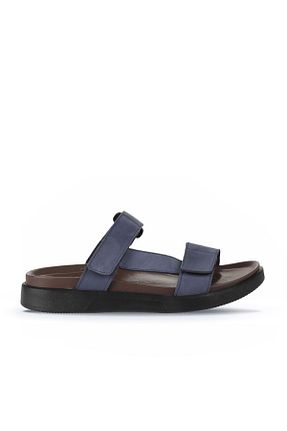 دمپائی سرمه ای مردانه چرم خالص Bueno Shoes - کد 774837567