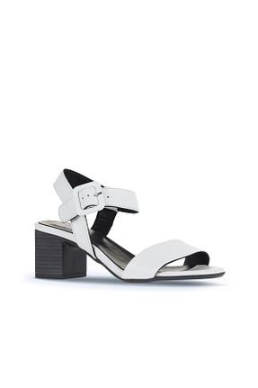 کفش پاشنه بلند کلاسیک سفید زنانه چرم خالص Bueno Shoes - کد 824078631