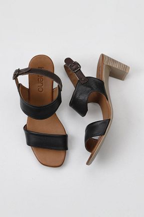 کفش پاشنه بلند کلاسیک مشکی زنانه چرم خالص Bueno Shoes - کد 672591677