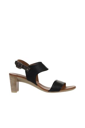 کفش پاشنه بلند کلاسیک مشکی زنانه چرم خالص Bueno Shoes - کد 672591677