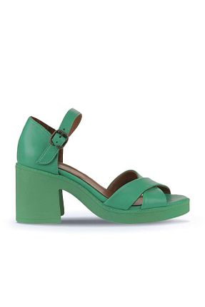 صندل سبز زنانه پاشنه ضخیم Bueno Shoes - کد 773781692