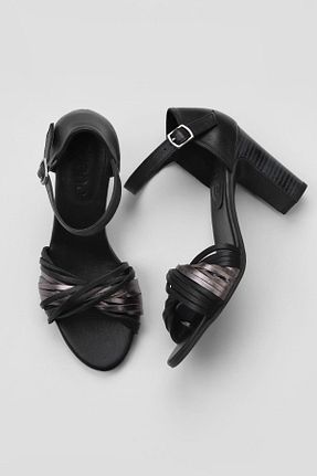 صندل مشکی زنانه پاشنه ضخیم Bueno Shoes - کد 774529642