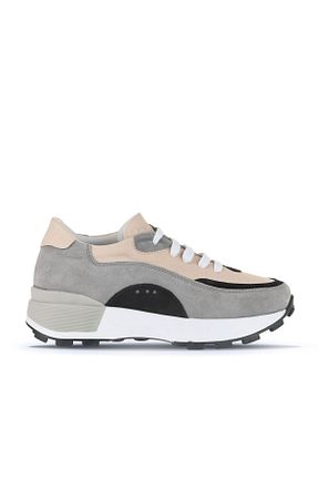 کفش اسنیکر طوسی زنانه چرم اصل Bueno Shoes - کد 829497017