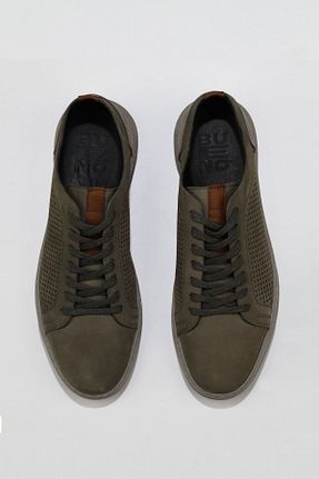 کفش اسنیکر خاکی مردانه چرم اصل Bueno Shoes - کد 298624518