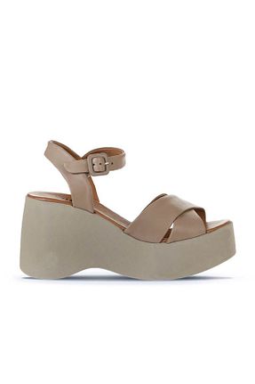 صندل طوسی زنانه پاشنه پر Bueno Shoes - کد 774835359