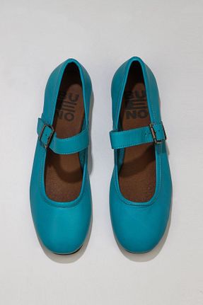 بابت فیروزه ای زنانه چرم خالص Bueno Shoes - کد 315901892