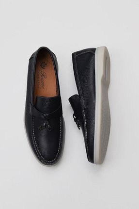 کفش کلاسیک سرمه ای مردانه چرم خالص Bueno Shoes - کد 387685609