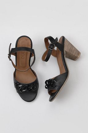 کفش پاشنه بلند کلاسیک مشکی زنانه چرم خالص Bueno Shoes - کد 671985860