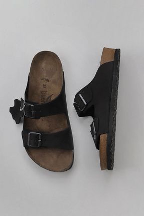 دمپائی مشکی زنانه چرم خالص Bueno Shoes - کد 774233983
