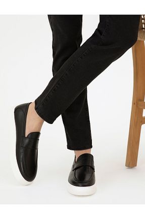 کفش کژوال مشکی مردانه چرم خالص Pierre Cardin - کد 842666580