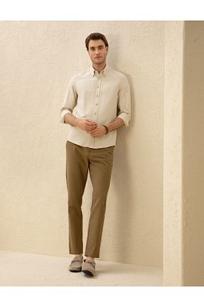 شلوار خاکی مردانه کتان Pierre Cardin - کد 833175256