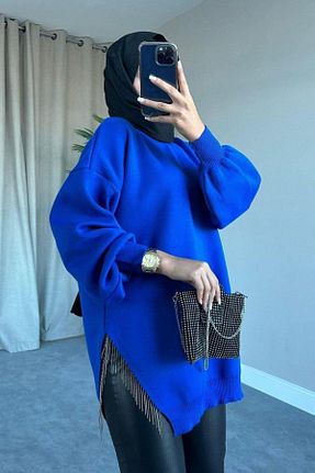 پلیور حجاب سرمه ای زنانه اکریلیک Şule Giyim - کد 761067719