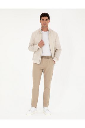 شلوار بژ مردانه کتان Pierre Cardin - کد 833176658