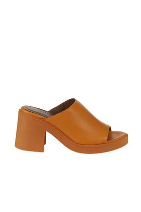 دمپائی نارنجی زنانه چرم خالص Bueno Shoes - کد 773781714
