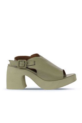 صندل خاکی زنانه پاشنه ضخیم Bueno Shoes - کد 773781668