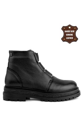 بوت / نیم بوت مشکی زنانه چرم خالص Venüs - کد 788344155