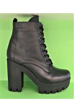 بوت / نیم بوت مشکی زنانه چرم مصنوعی WHİTE ANGEL - کد 456098968