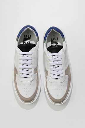 کفش اسنیکر سفید مردانه چرم اصل Bueno Shoes - کد 356406460