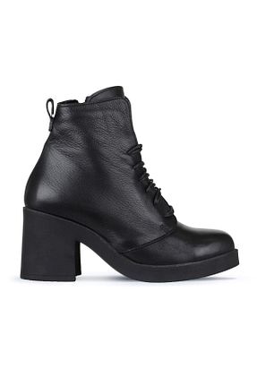 بوت / نیم بوت مشکی زنانه چرم خالص Bueno Shoes - کد 776077879
