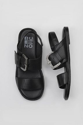 صندل مشکی زنانه پاشنه تخت Bueno Shoes - کد 666577594