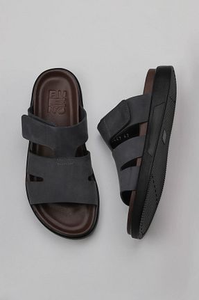 دمپائی طوسی مردانه چرم خالص Bueno Shoes - کد 774836760