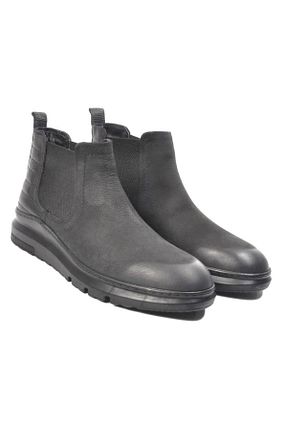بوت / نیم بوت مشکی مردانه چرم خالص Bulldozer - کد 778183011