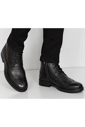 بوت / نیم بوت مشکی مردانه چرم خالص BAGSSHOES - کد 795843527
