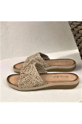 دمپائی بژ زنانه حصیر Guja - کد 747738557